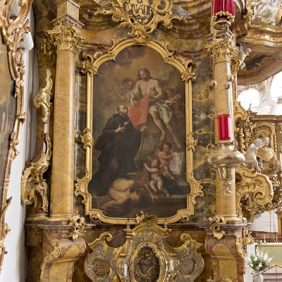 St. Ignatius empfängt Christi Fahne