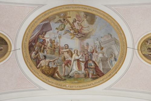 Schlehdorf Langhaus Fresko Enthauptung St. Tertulin